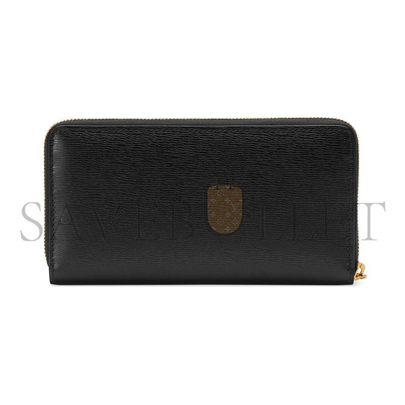GUCCI ZIP AROUND WALLET WITH GUCCI SCRIPT 772642 (20*12.5*4cm)